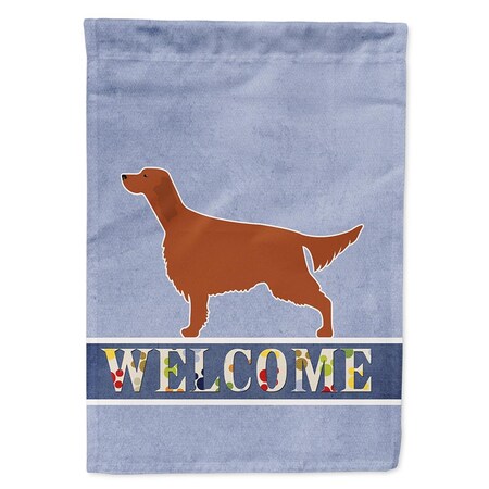 Carolines Treasures Irish Setter Welcome Flag Canvas House Size BB5497CHF